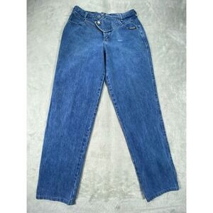 Vintage Roughrider Mom Jeans Womens Fits 30W Blue Denim Pockets Medium Western